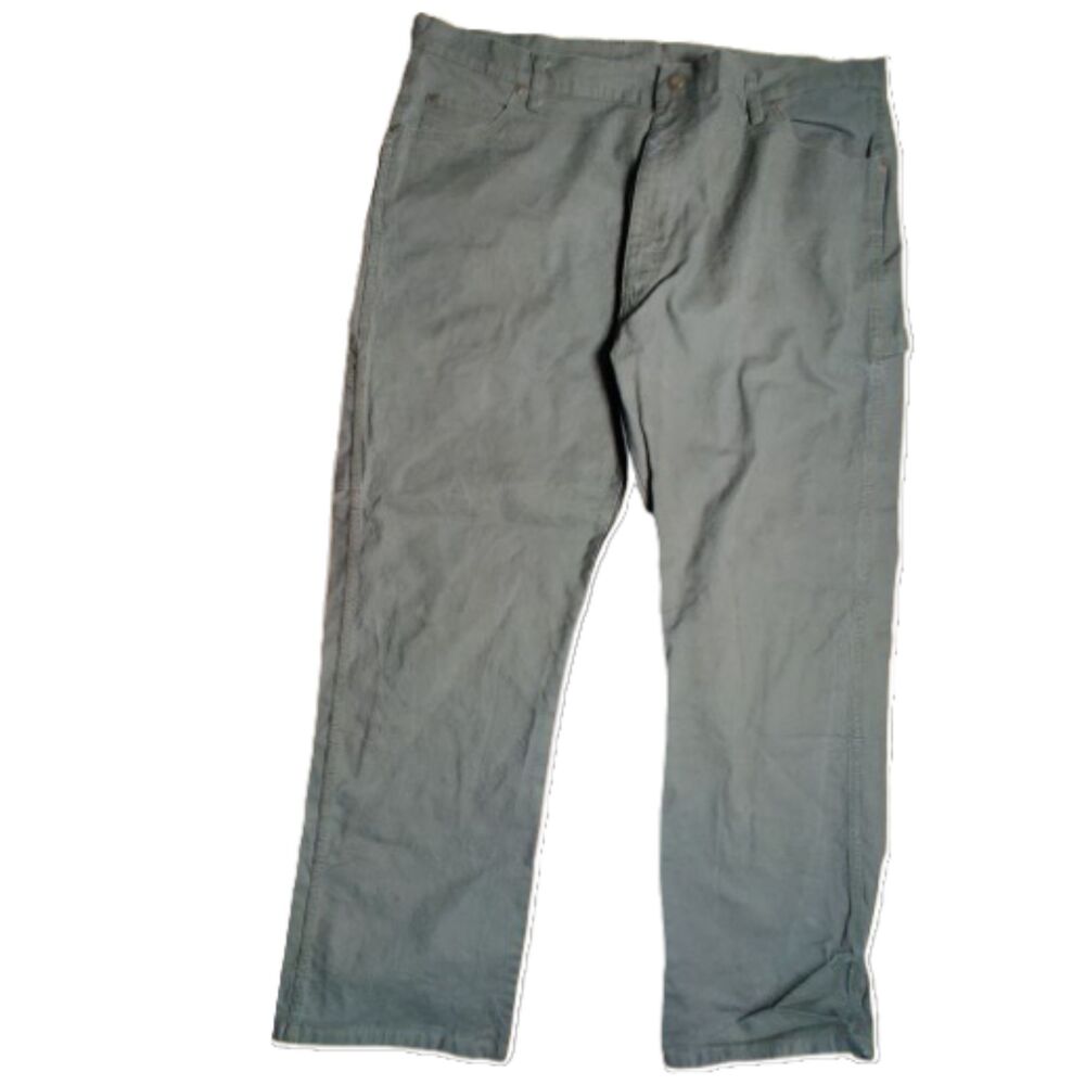 Dickies Cargo Work Pants 44x32 Green Utility Canvas Straight Leg Mens